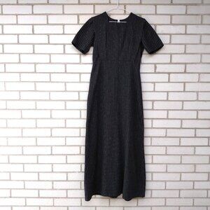 Amish Mennonite Cape Dress 34" Bust 29" Waist Handmade Gray Wool Pinstripe